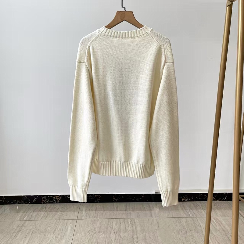 ##Cotton-Blend Crewneck Sweater 808 P 6