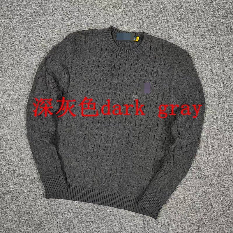 $25.35 #rl Autumn/Winter Classic Cable Crewneck Sweater G/d 3
