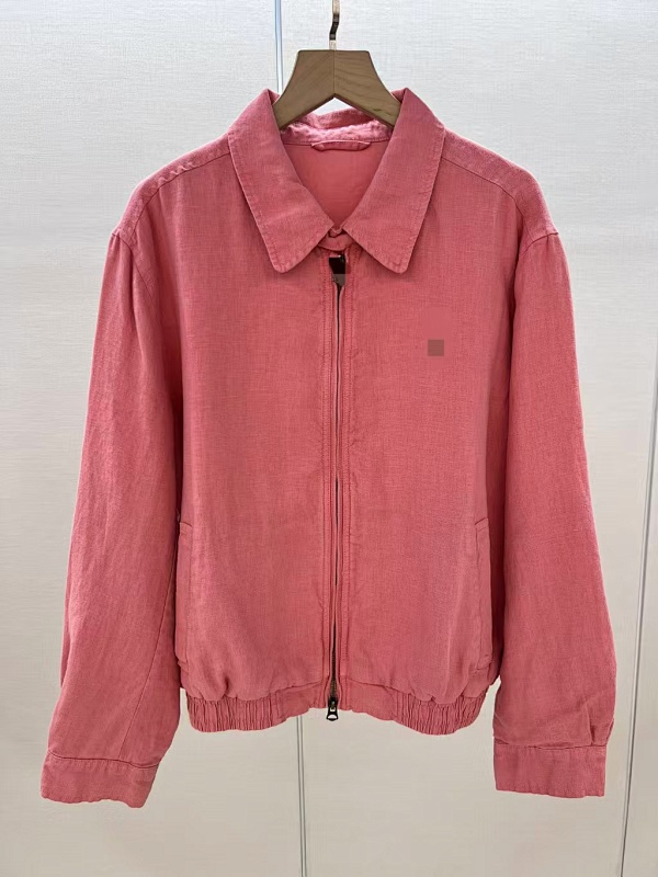 ##Linen Harrington Jacket P 2