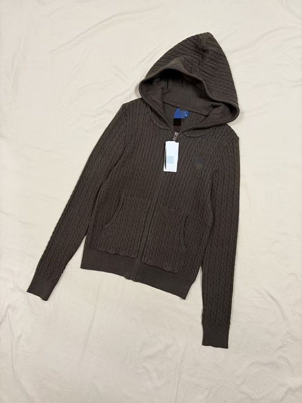 ##Big Kids' Hooded Small Twill Knit Sweater Z 6