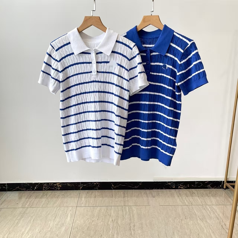 ##Two-Tone Striped Cable Knit Tee 066 P 3
