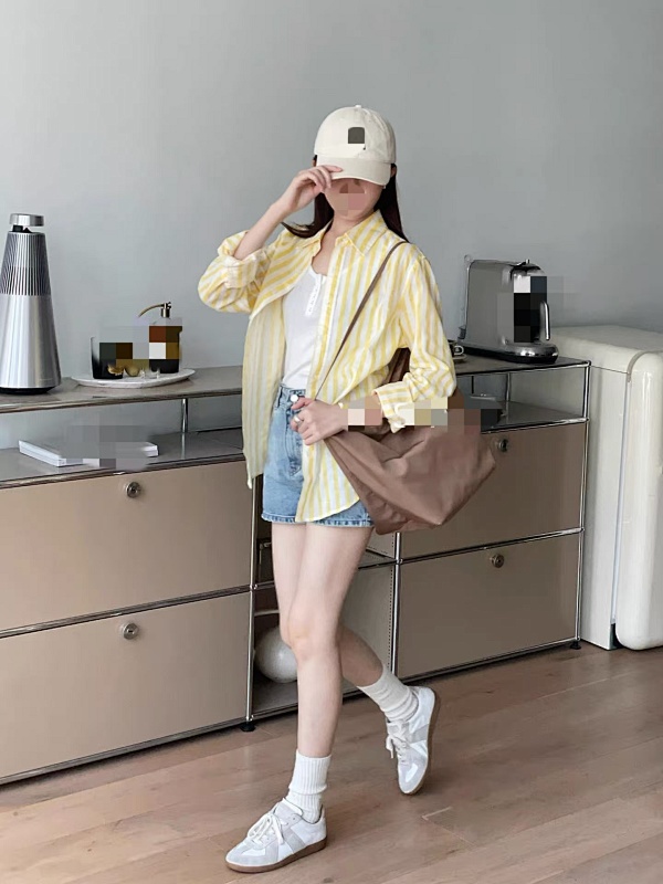 ##Linen Stripe Shirt 027 P 4