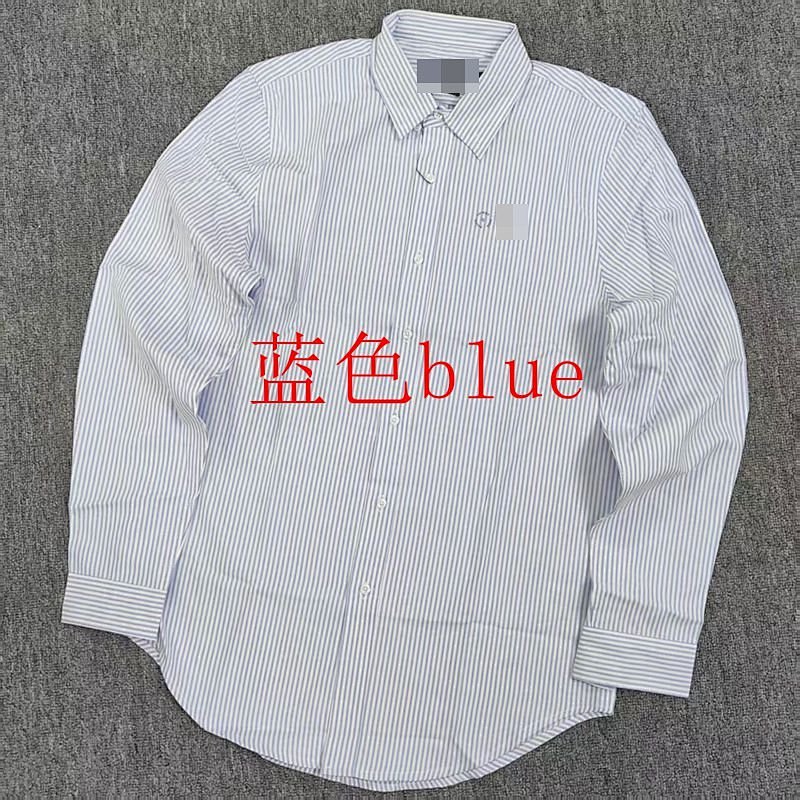 .00###Striped Oxford Shirt For Men And Women Colorful Horse B 3