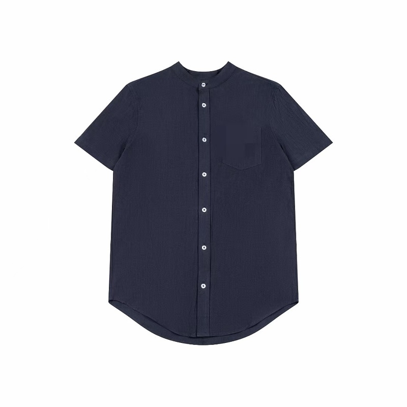 17usd ##henry Collar Short Sleeve Shirt H 4