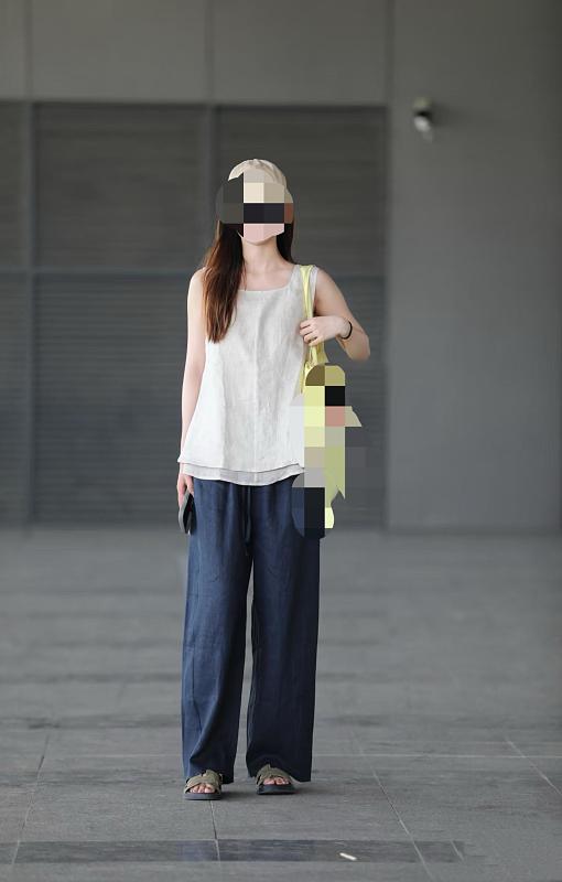 24.8usd ## Classic Wide-leg Linen Trousers N 5