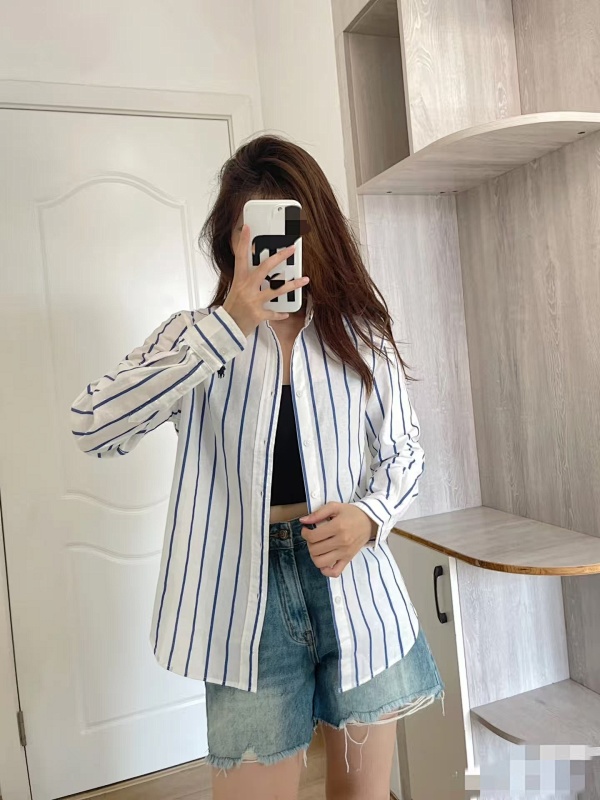 ##Linen Stripe Shirt 027 P 3