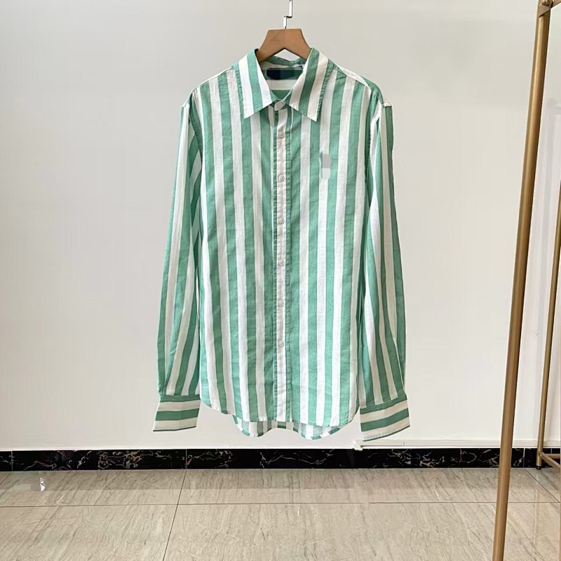 ##Linen Stripe Shirt 027 P 12