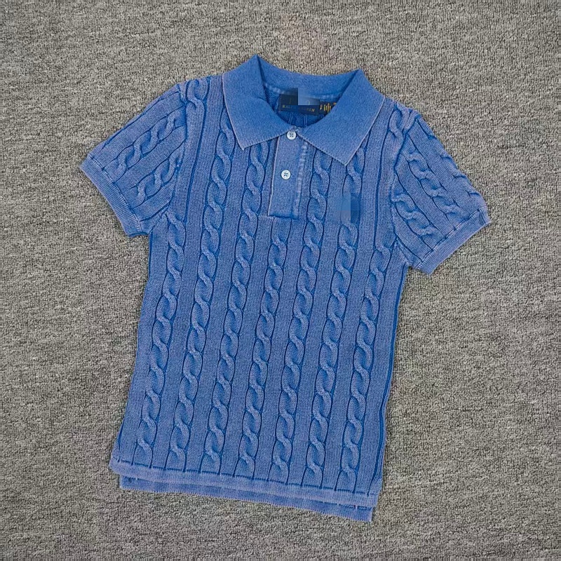 .00##lapel Hemp Flower Water-milled Distressed Short-sleeved Slim-fitting C 12