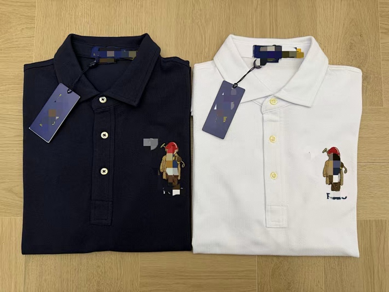 ##Custom Slim Fit Bear Cotton Polo Shirt Polo Y 5