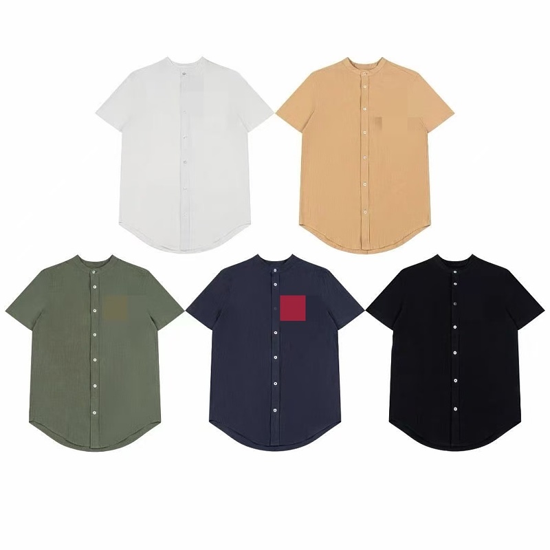 17usd ##henry Collar Short Sleeve Shirt H