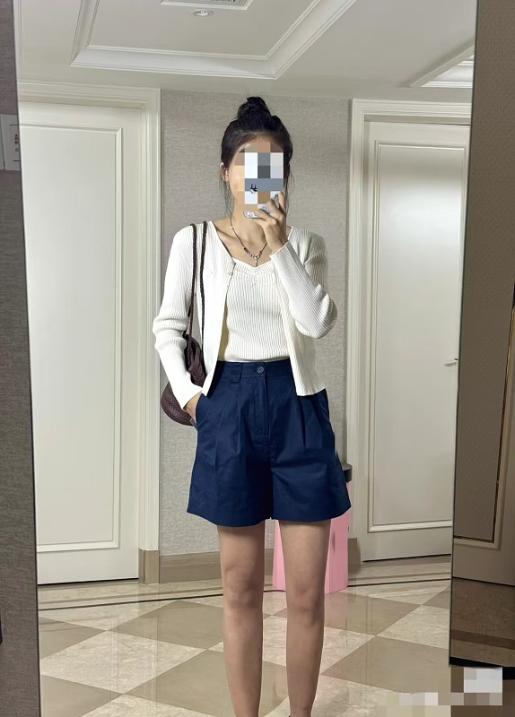 ##Women's Linen Casual Suit Shorts P 3