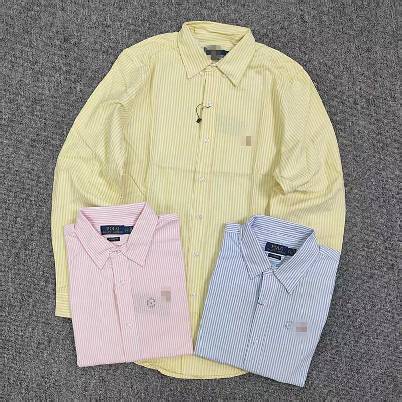 .00###Striped Oxford Shirt For Men And Women Colorful Horse B 2