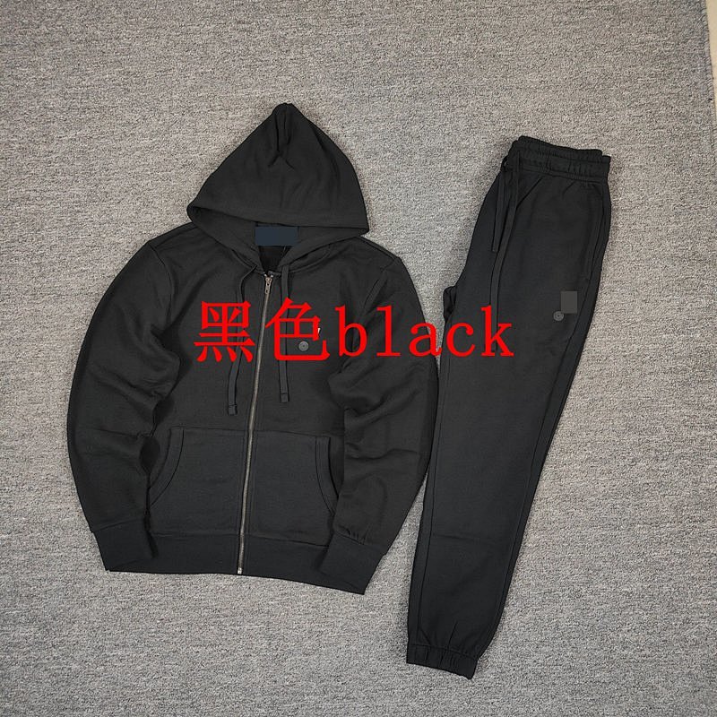 ## Men's 24 Year Autumn Cotton Full Zipper Hoodie And Pants Set D 5