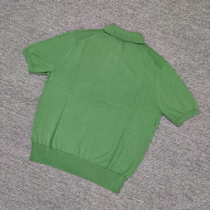 #Men's Neat Knitted Short Sleeved Shirt C 5