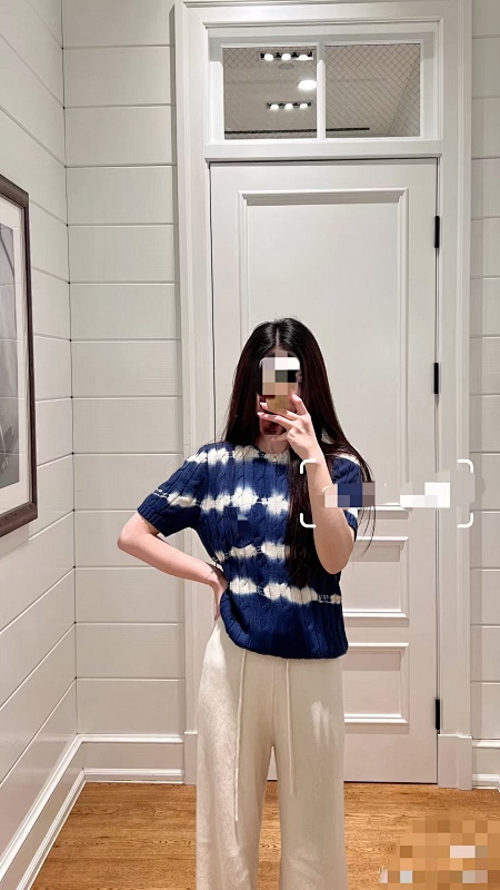 ##Tie-Dye Stripe Twist Short Sleeve 0209 P 4