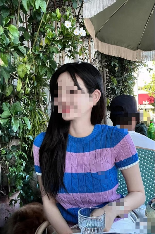 ##Striped Cable-Knit Short-Sleeve Sweater P 2