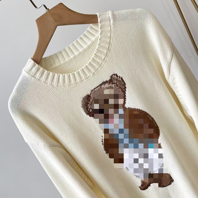 ##Cotton-Blend Crewneck Sweater 808 P 8