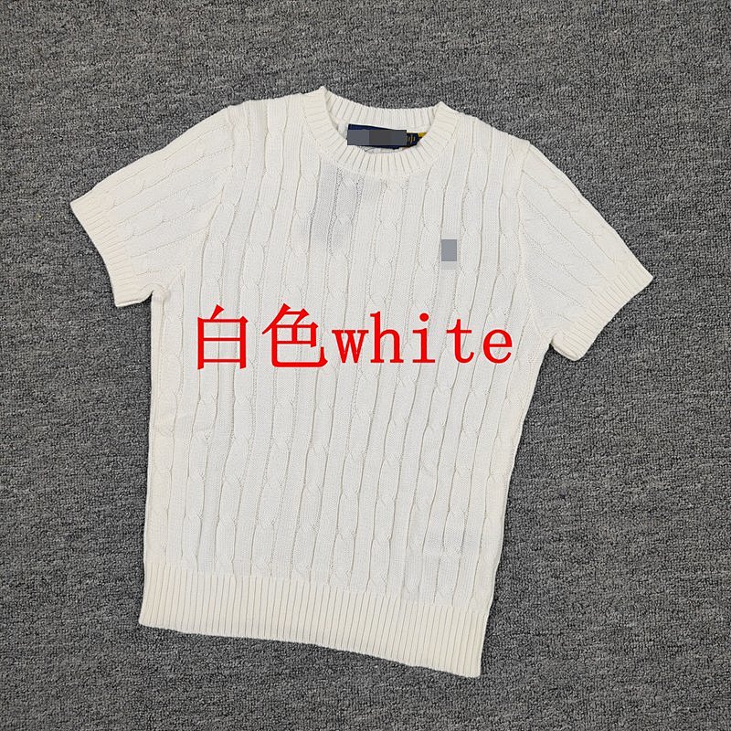 .00##candy Color Round Neck Pure Cotton Short Sleeves Sweater C 10