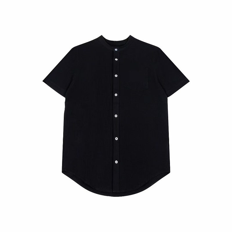 17usd ##henry Collar Short Sleeve Shirt H 3