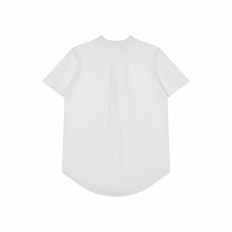 17usd ##henry Collar Short Sleeve Shirt H 7