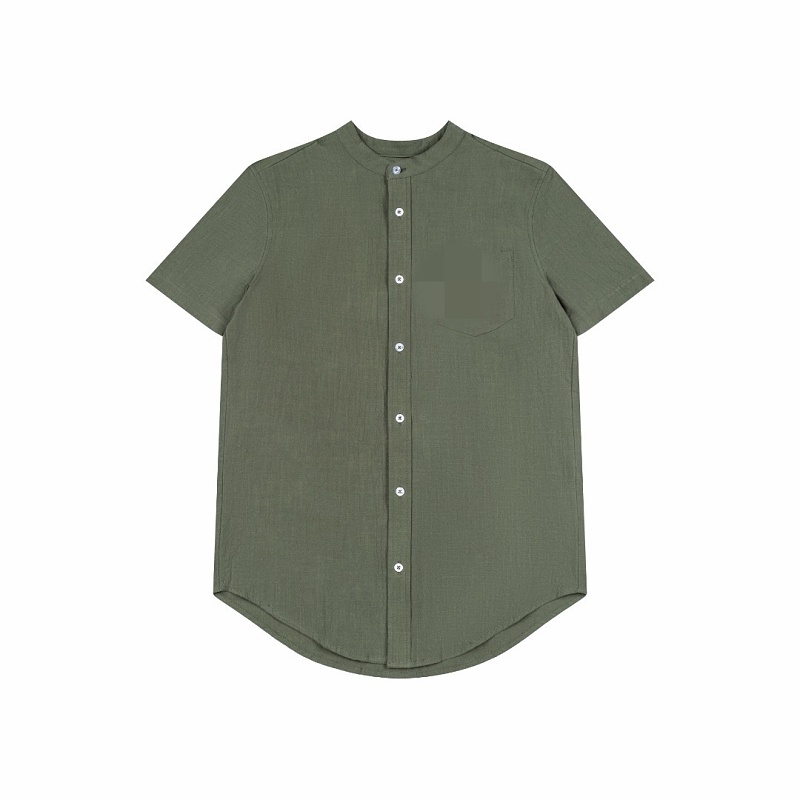 17usd ##henry Collar Short Sleeve Shirt H 6