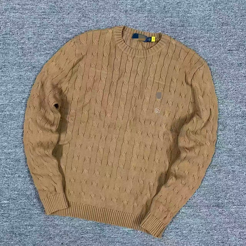 $25.35 #rl Autumn/Winter Classic Cable Crewneck Sweater G/d 10