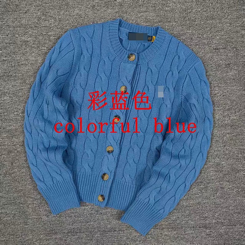 .00#rl Wool Twist Style Cardigan For Women 90%wool+10%cashmere C 6