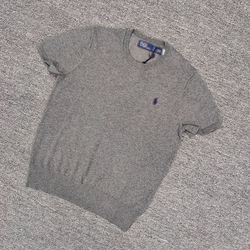 #Women's Horse Cotton Knitted Short Sleeved Shirt C 8