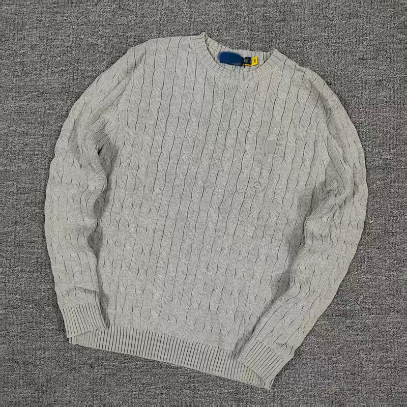 $25.35 #rl Autumn/Winter Classic Cable Crewneck Sweater G/d 12