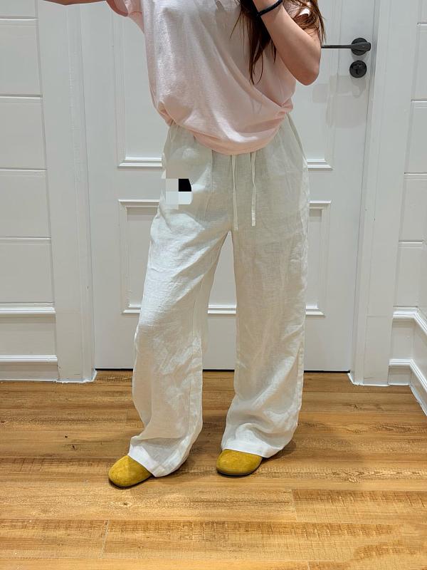24.8usd ## Classic Wide-leg Linen Trousers N 11