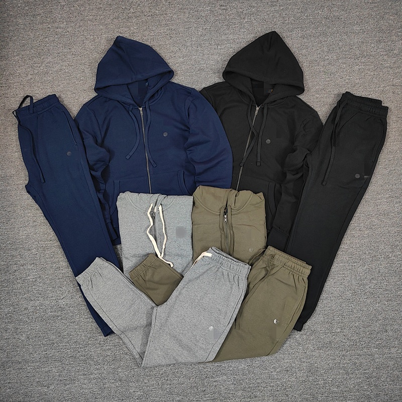## Men's 24 Year Autumn Cotton Full Zipper Hoodie And Pants Set D 7
