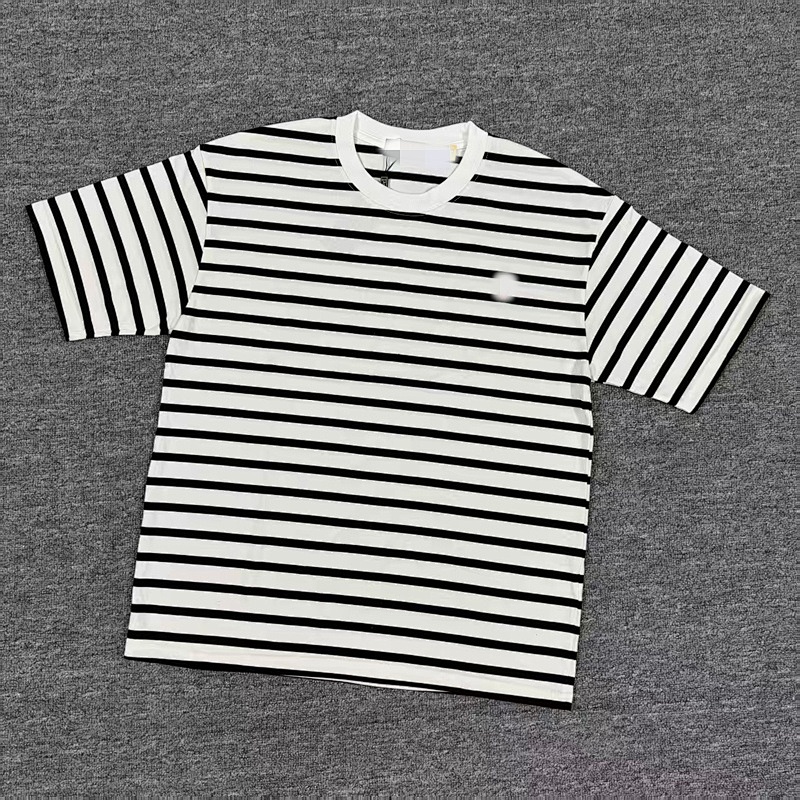 .00## Striped Knitted Short-sleeved T-shirt T E 4