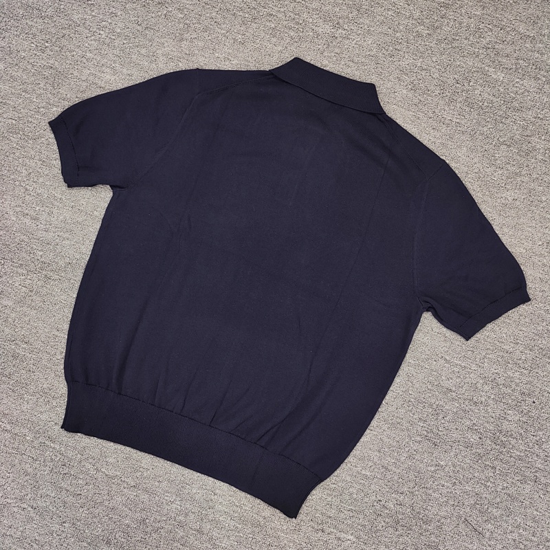 #Men's Neat Knitted Short Sleeved Shirt C 7