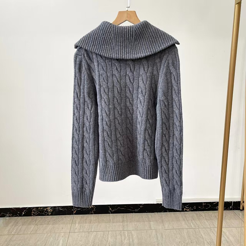 ##Wool Cable Knit Full Zip Cardigan 808 P 3