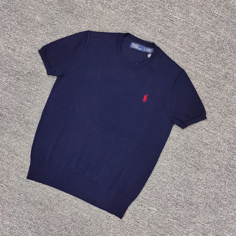 #Women's Horse Cotton Knitted Short Sleeved Shirt C 10