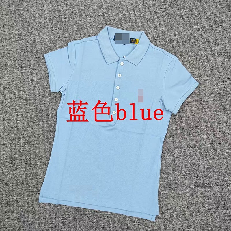 .00## Five-button Knitted Collar Short-sleeved Polo Shirt womenRL Polo C 3
