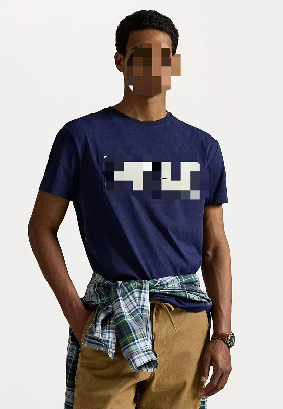 ##100% Cotton Letter Embroidery T-shirt T 516366E 5