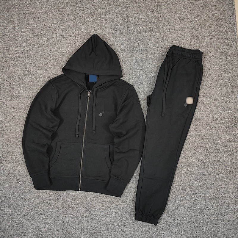 ## Men's 24 Year Autumn Cotton Full Zipper Hoodie And Pants Set D 8