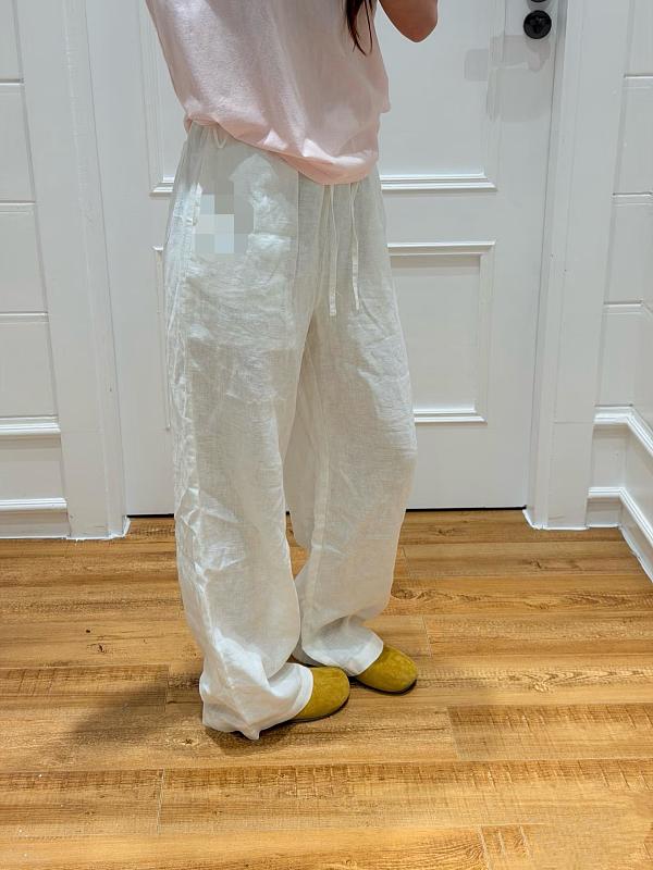 24.8usd ## Classic Wide-leg Linen Trousers N 10