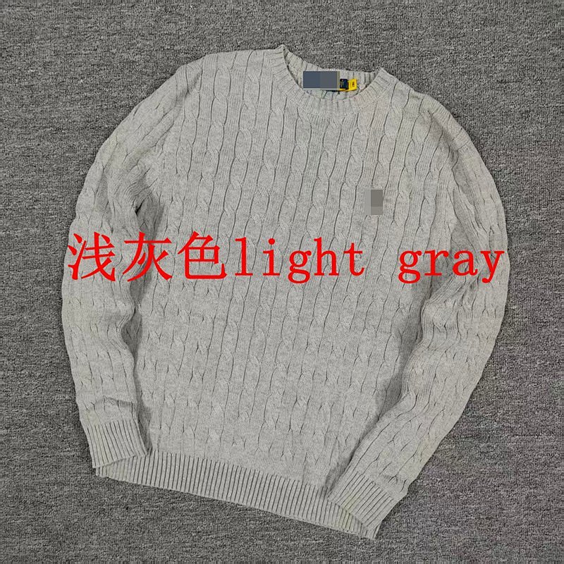 $25.35 #rl Autumn/Winter Classic Cable Crewneck Sweater G/d 5