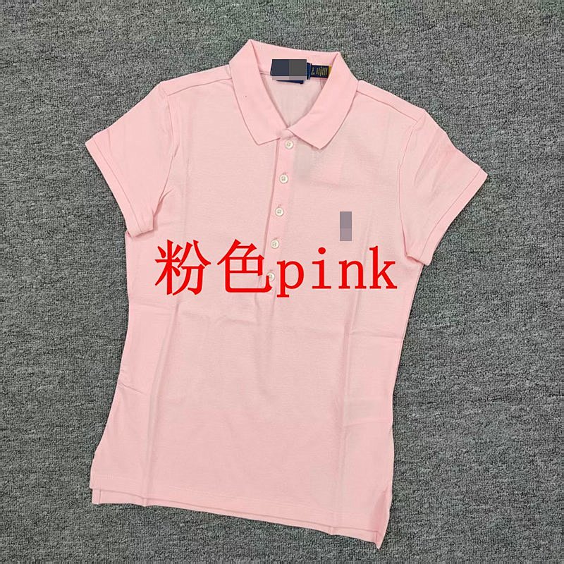 .00## Five-button Knitted Collar Short-sleeved Polo Shirt womenRL Polo C 12