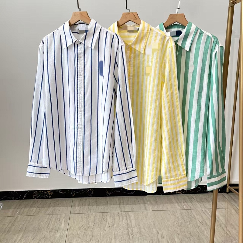 ##Linen Stripe Shirt 027 P 9
