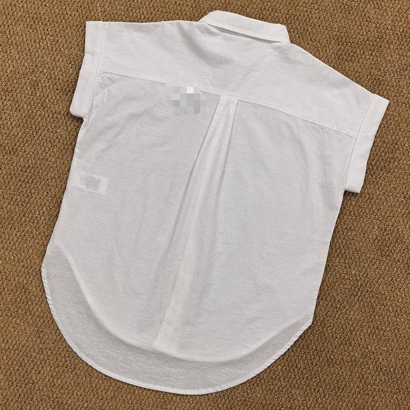 .5## Women's Cotton And Linen Short-sleeved Shirt 517251E 3