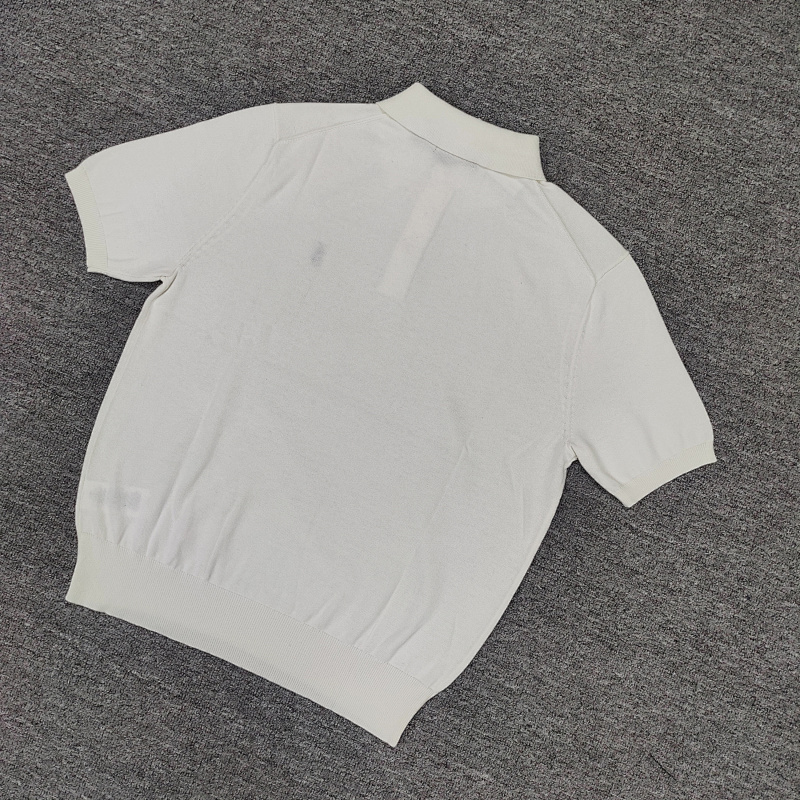 #Men's Neat Knitted Short Sleeved Shirt C 9