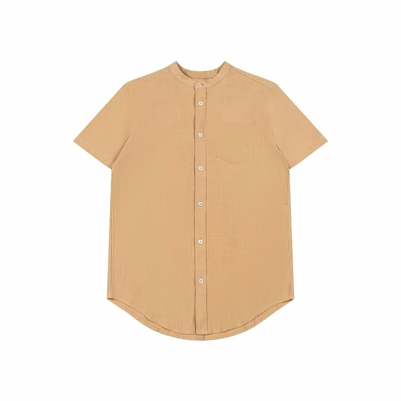 17usd ##henry Collar Short Sleeve Shirt H 5