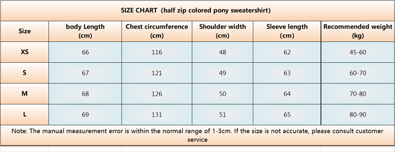 Cny Half-zip Colored Pony Sweatshirt C