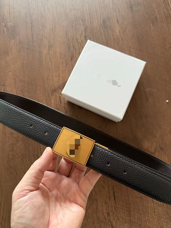 ##Men's Litchi-Grain Cowhide Belt E 6