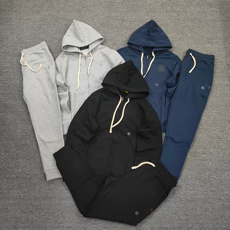 ## Zip Hooddie Fleece Coat And Pant Suits A 3