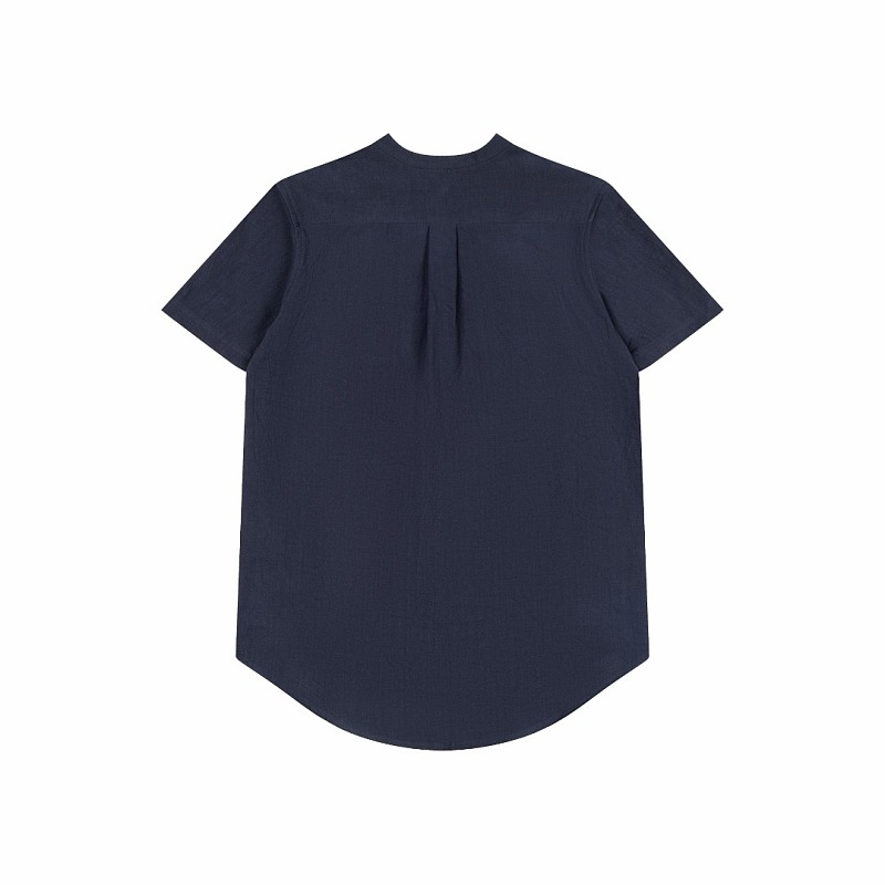 17usd ##henry Collar Short Sleeve Shirt H 8