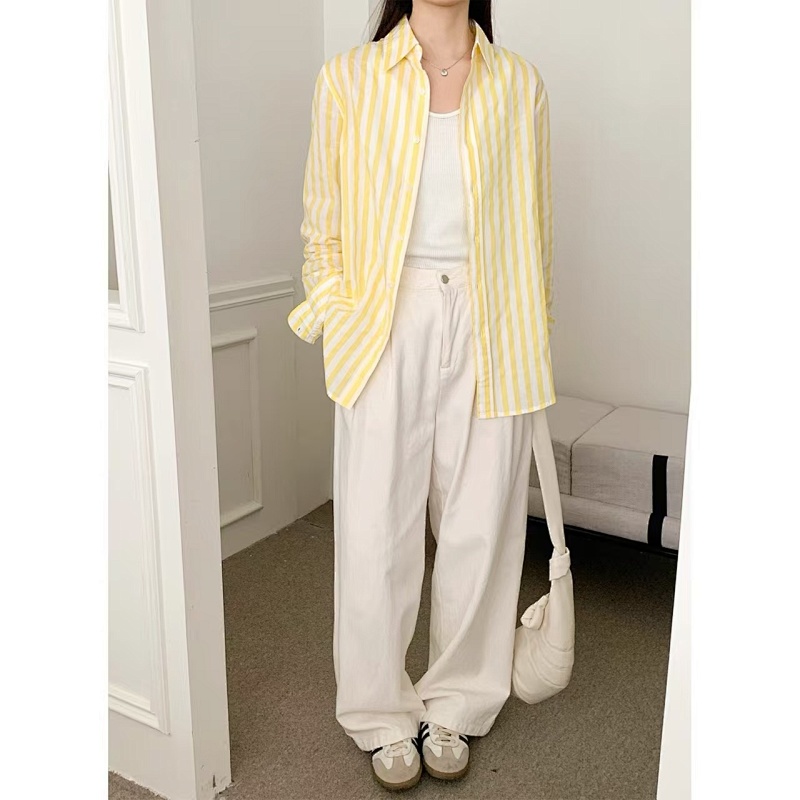 ##Linen Stripe Shirt 027 P 5
